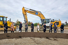 Spatenstich auf der Großbaustelle am Memminger Autobahnkreuz 